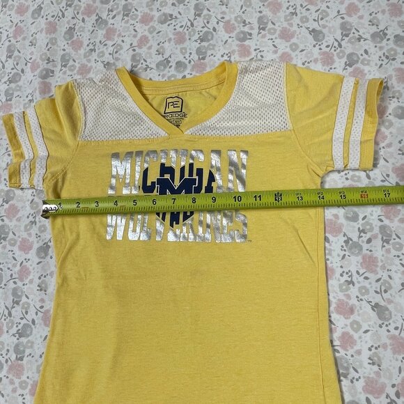 University of Michigan Yellow T-shirt Girls Large 10-12 - Picture 5 of 10